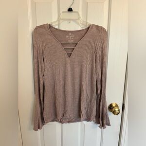 Stripped long sleeve shirt